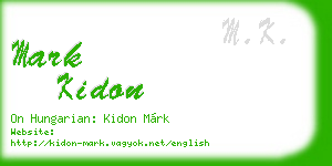 mark kidon business card